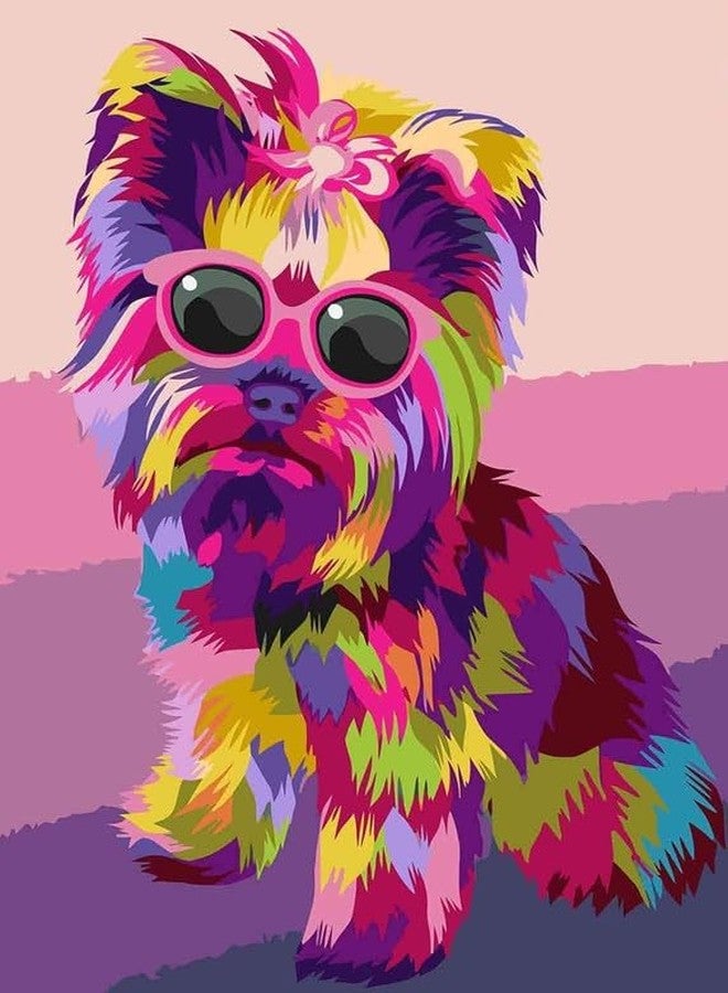 TREXEE Smart Goggles Dog Paint by Number for Kids and Adults Beginner, Paint by Numbers Kit for Kids and Adults Beginner, DIY Acrylic Painting by Numbers Kit on Canvas, Number Painting kit DIY Canvas Painting by Numbers DIY Painting kit for Adults DIY Oil Painting Kits (40X50 CM) (Without Frame) - Image 1
